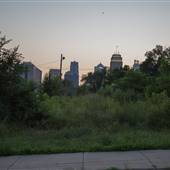 Vacant Lot With Skyline Background