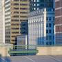 Skyline backdrop from parking garage roof