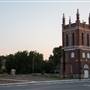 Linwood Church Building with stand alone ruins ,